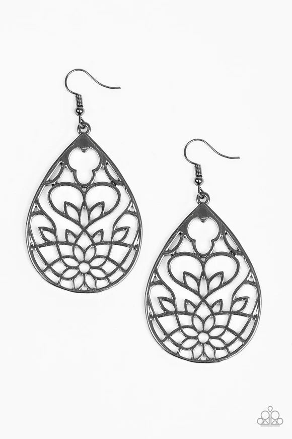 "Lovely Lotus" - Black #554 - Paparazzi Accessories