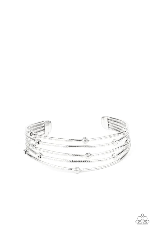 "Face The METTALIC Music" - Silver #911 - Paparazzi Accessories