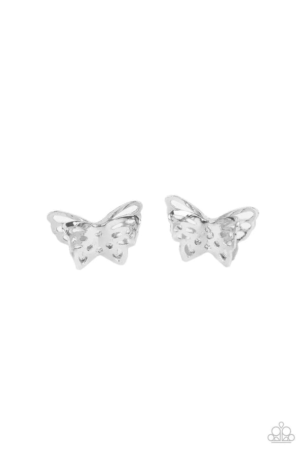"Flutter Fantasy" - Silver #627 -Paparazzi Accessories