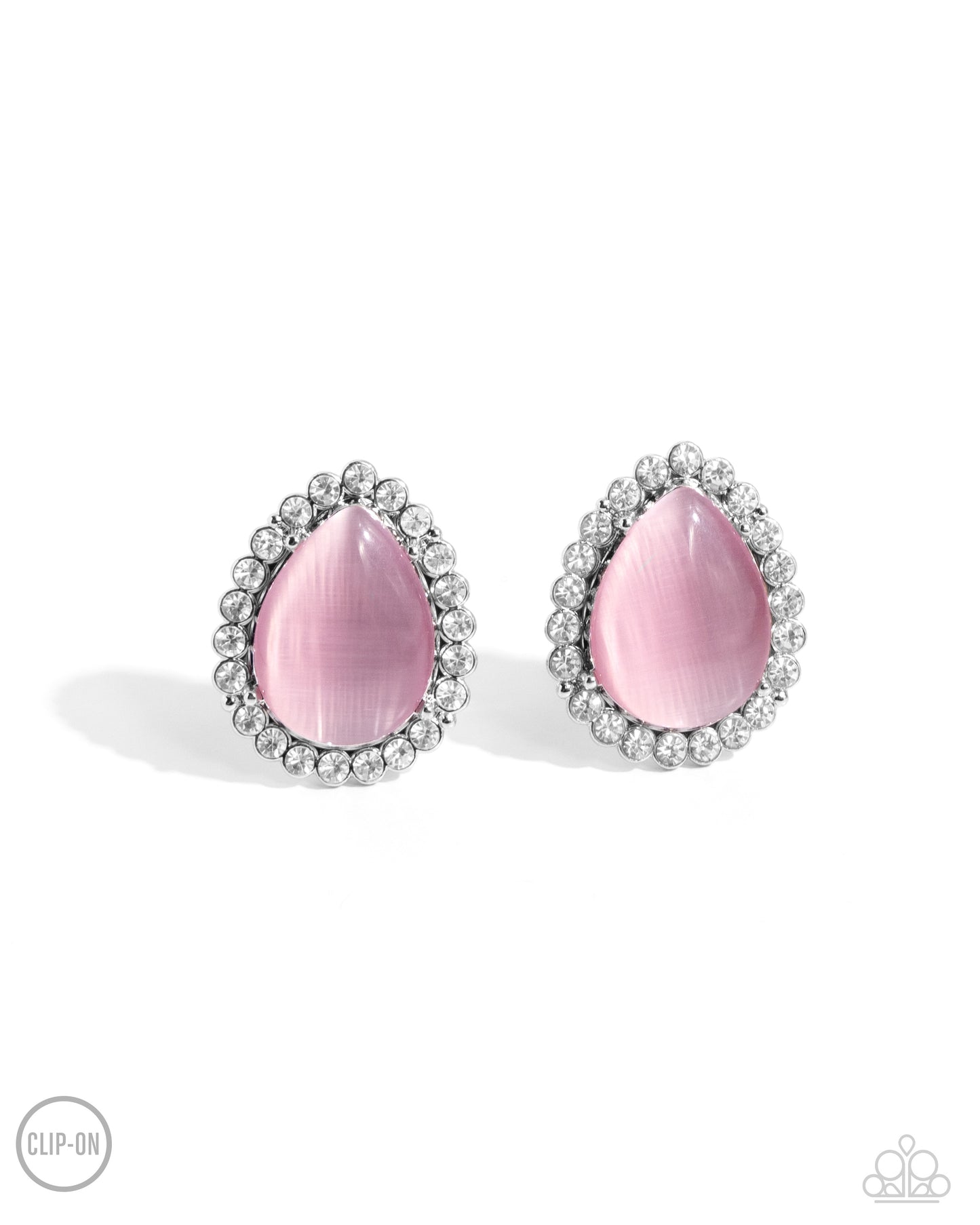 "Downright Demure" - Pink #3308 (Clip-Ons) - Paparazzi Accessories