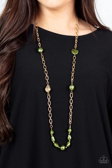 "Pardon My Fabulous" - Green #1290 - Paparazzi Accessories