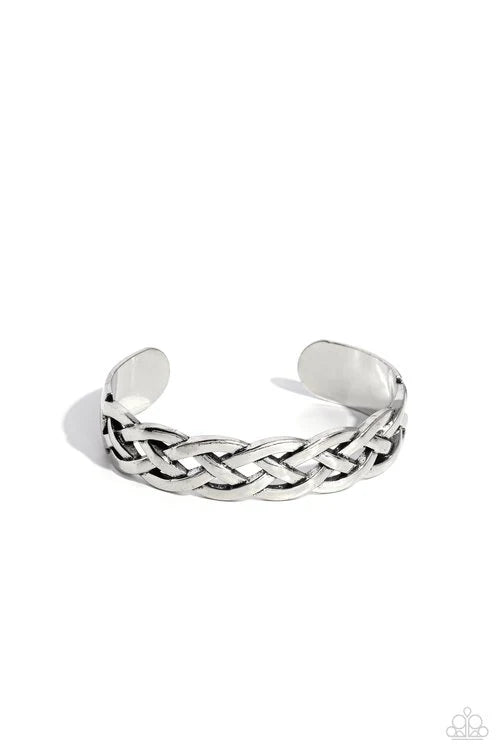 "Celtic Cuff" - Silver #1573 - Paparazzi Accessories