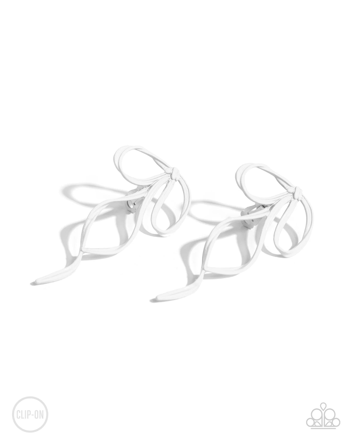 "Vow To BOW" White #698 (Clip-Ons) - Paparazzi Accessories