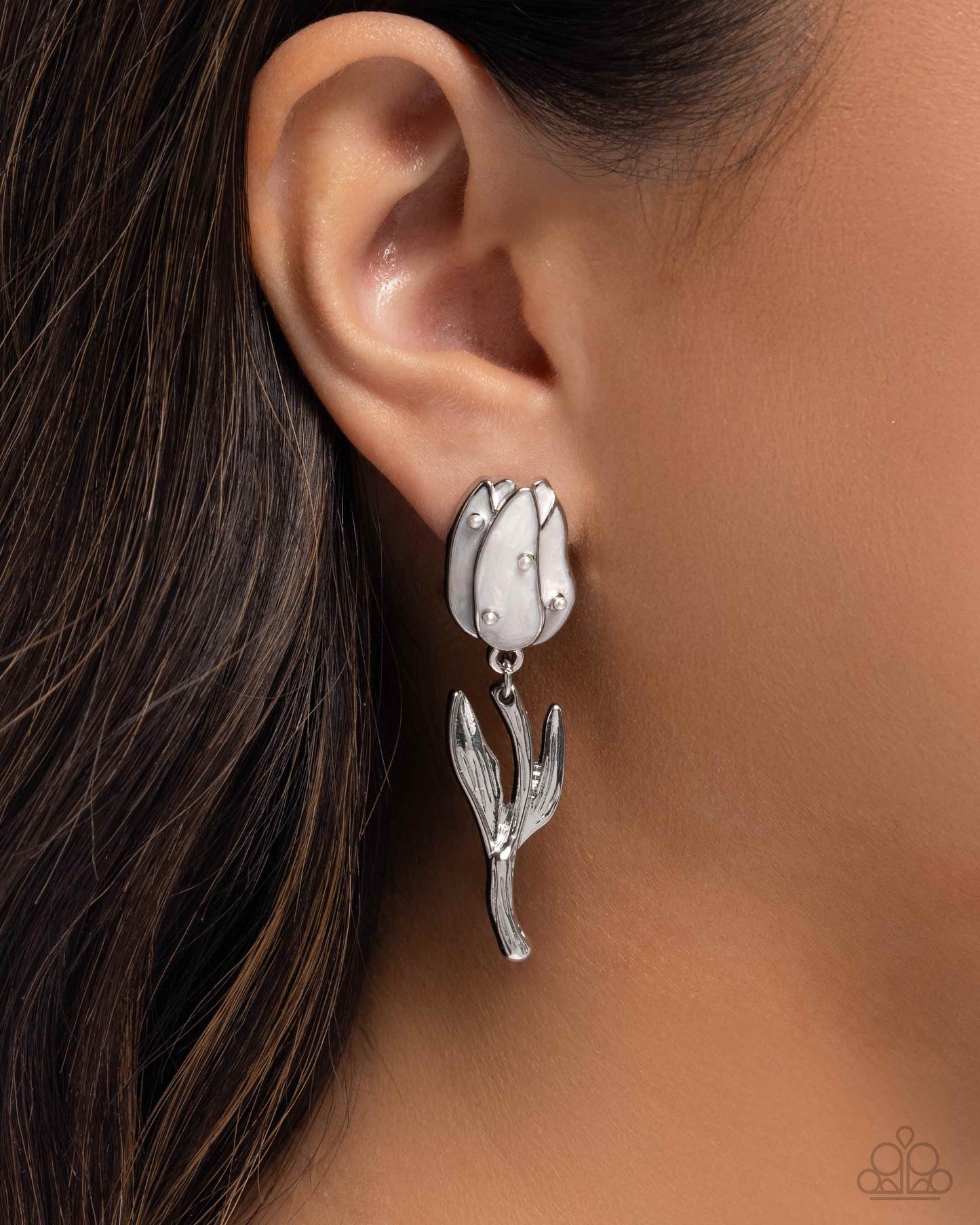 "Timeless Tulip" - White # 3303 - Paparazzi Accessories