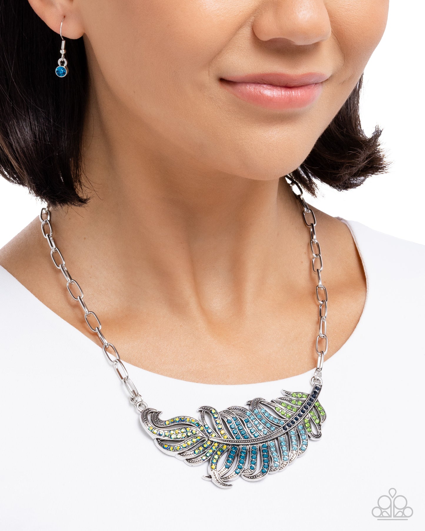 "Fancy Feather"- Blue #1667 - Paparazzi Accessories