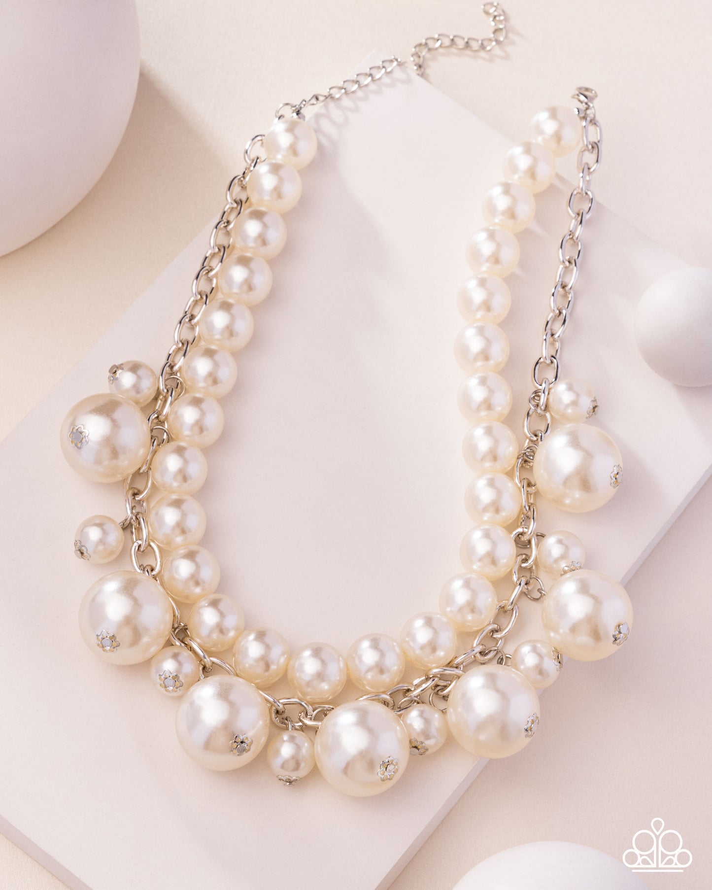 "Sophisticated to the Max" - White #1633 (Choker) - Paparazzi Accessories
