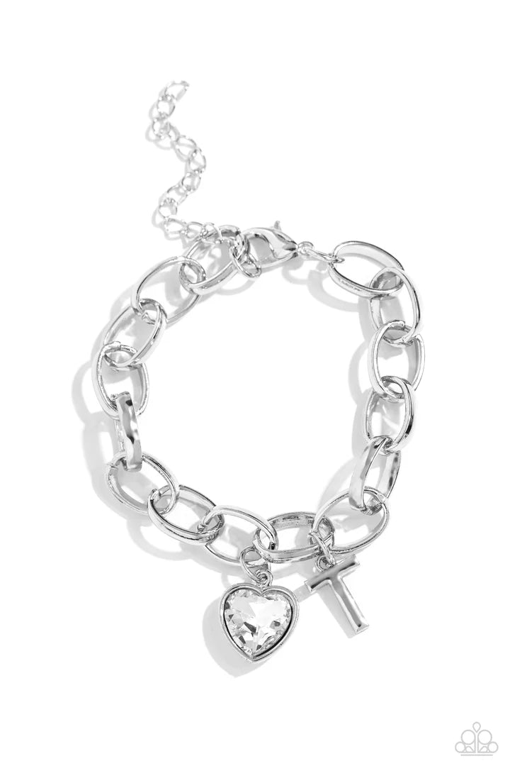 "Guess Now Its INITIAL" - White #501 - Paparazzi Accessories