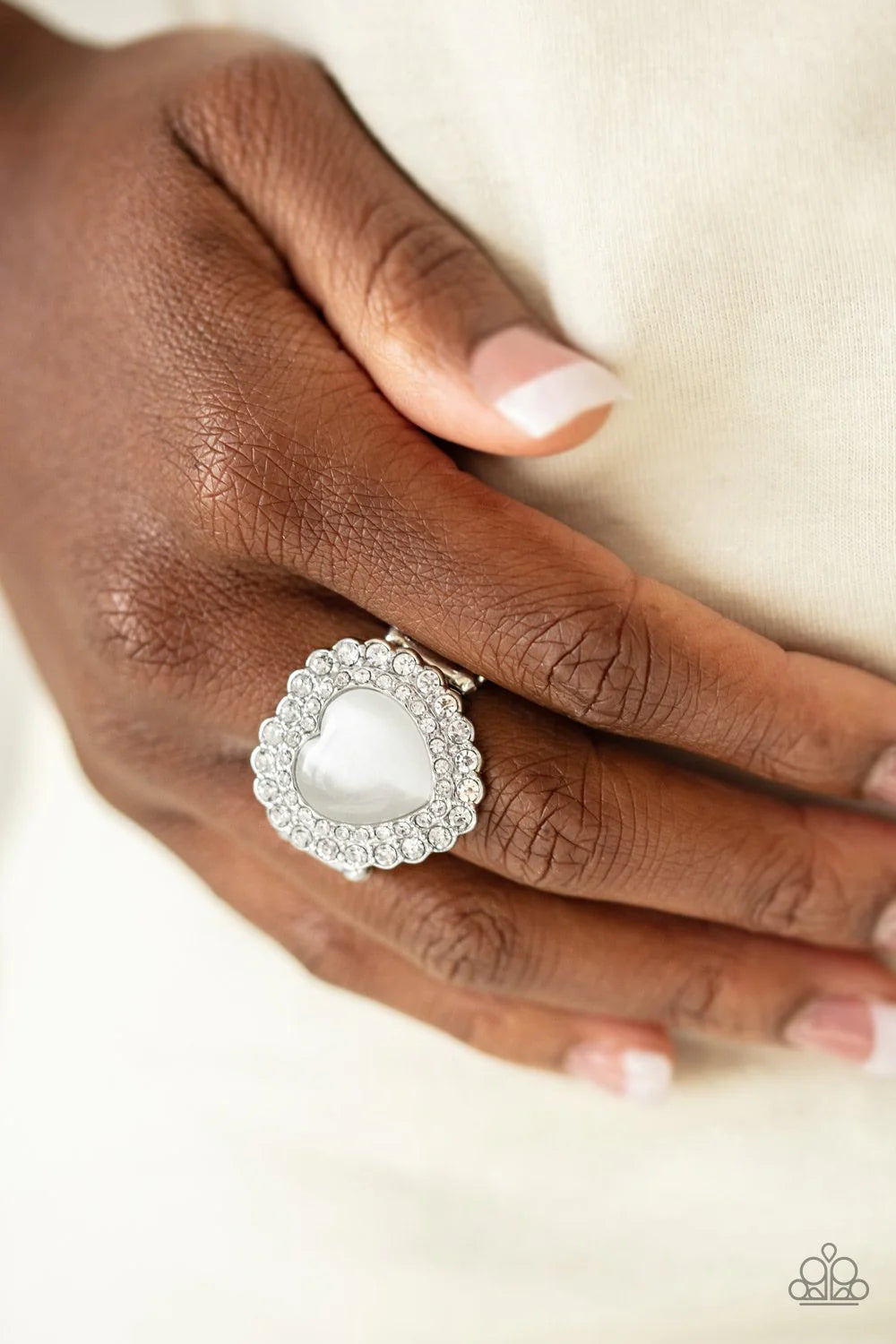 "Lovely Luster" - White #3074 - Paparazzi Accessories