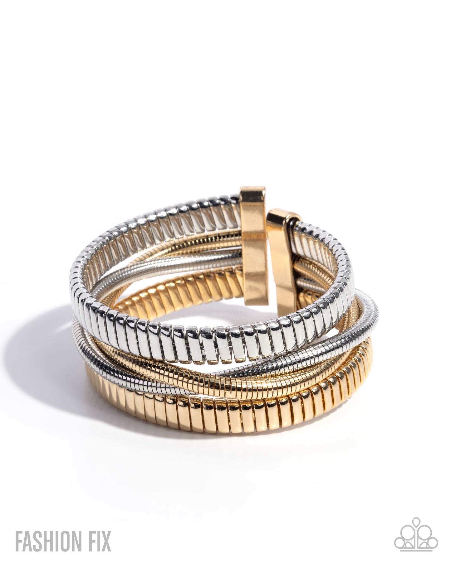 "Resolute Recognition" - Gold/Silver #1617 - Paparazzi Accessories