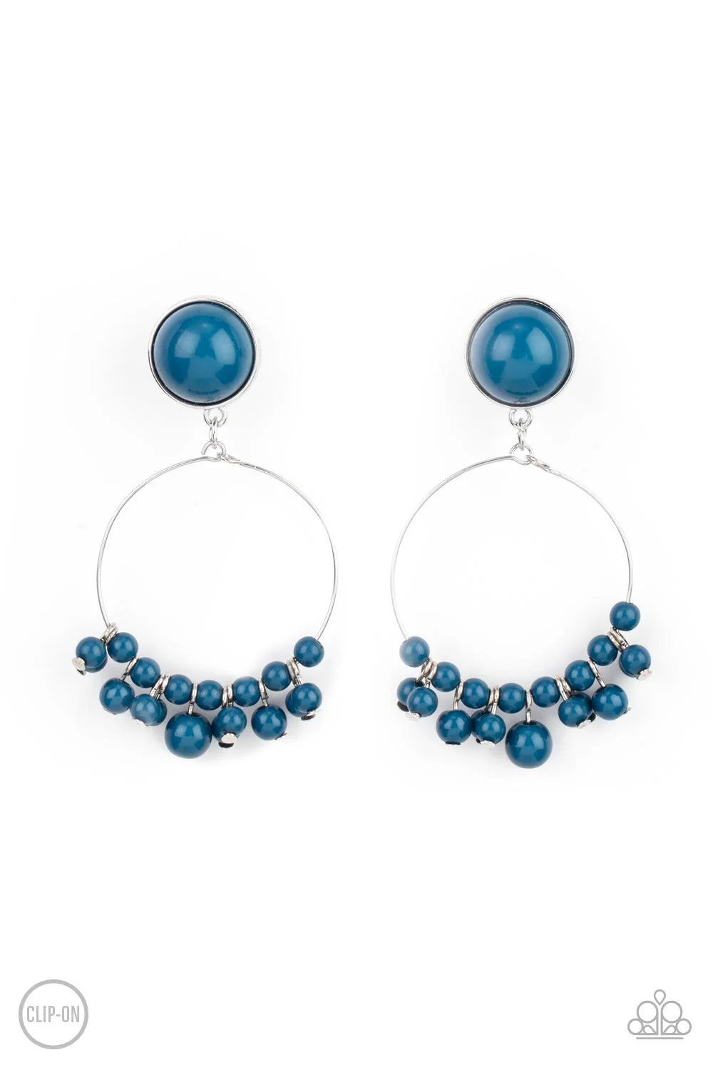 "Cabaret Charm' - Blue #3126 (Clip-Ons) - Paparazzi Accessories