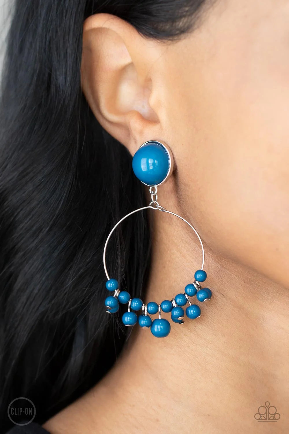 "Cabaret Charm' - Blue #3126 (Clip-Ons) - Paparazzi Accessories