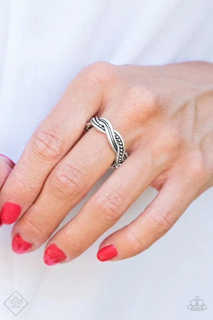 "Textured Tango" - Silver #3119 - Paparazzi Accessories
