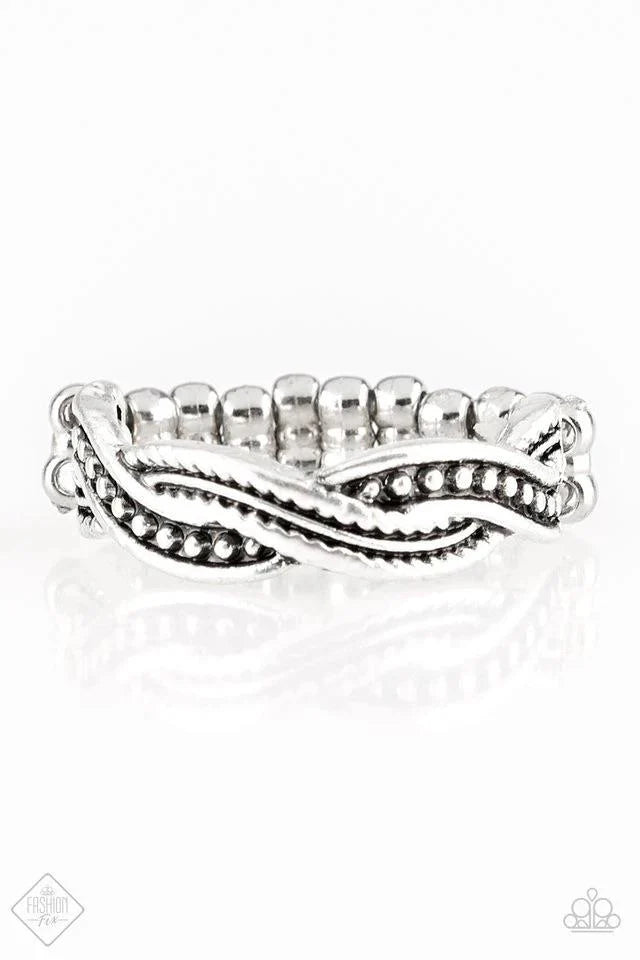 "Textured Tango" - Silver #3119 - Paparazzi Accessories