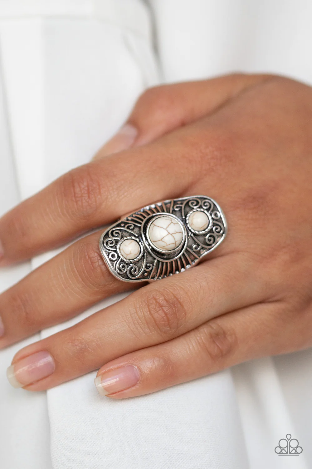 "Stone Oracle" - White #3106 - Paparazzi Accessories