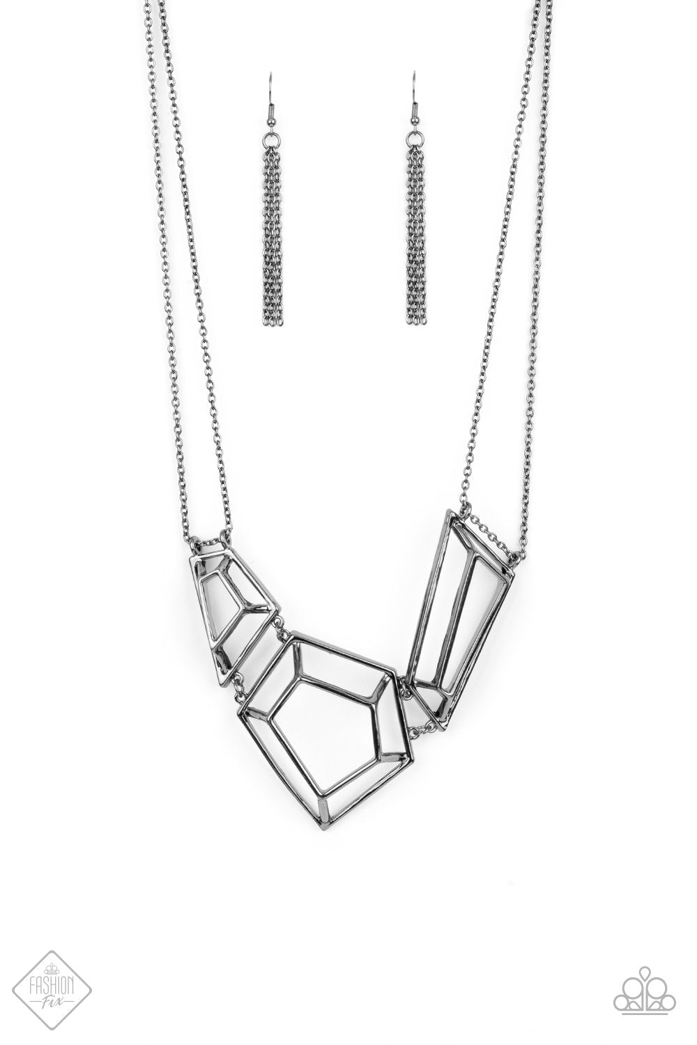 "3-D Drama" - Black #3129 - Paparazzi Accessories