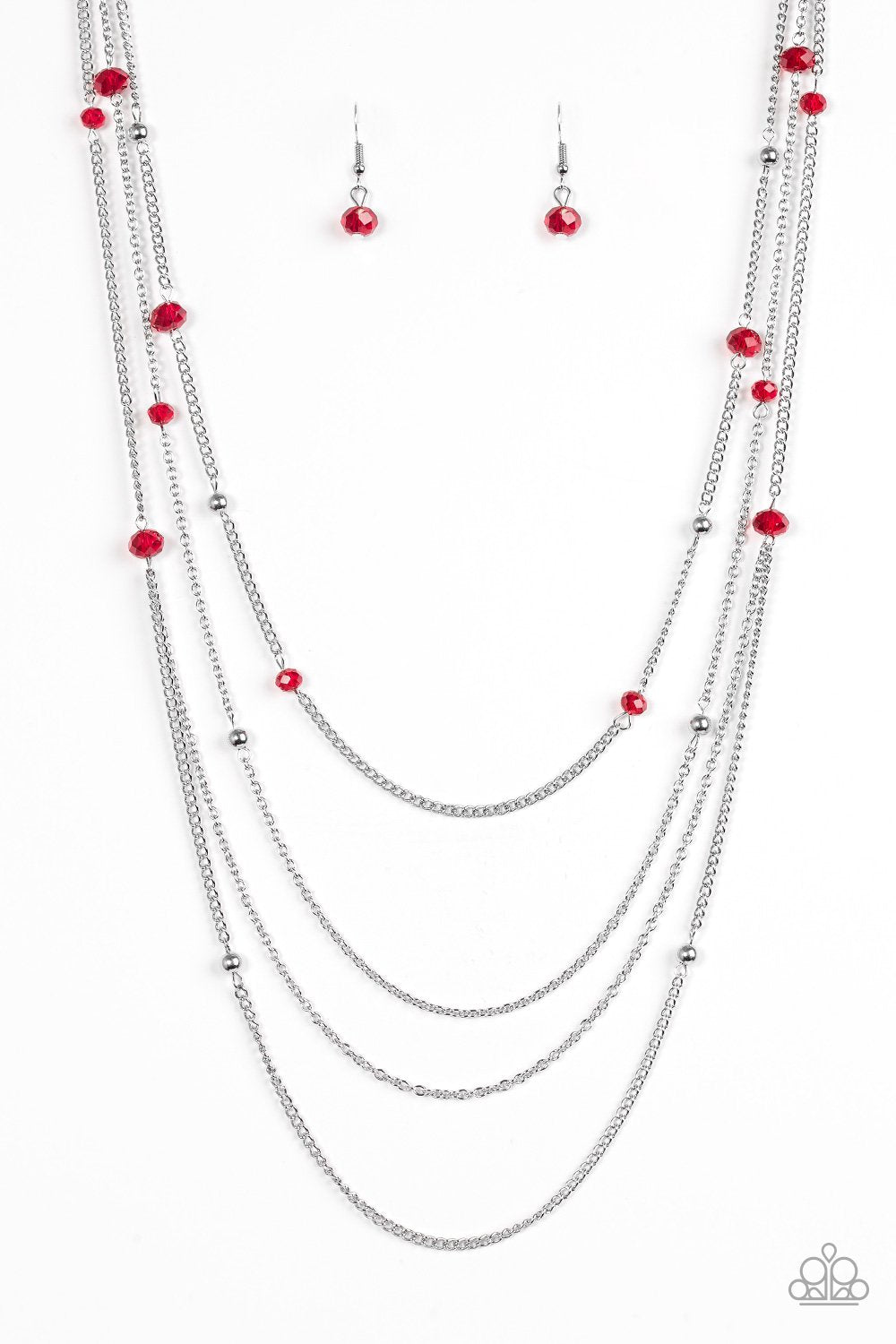 "On The Front SHINE" - Red #1472 - Paparazzi Accessories