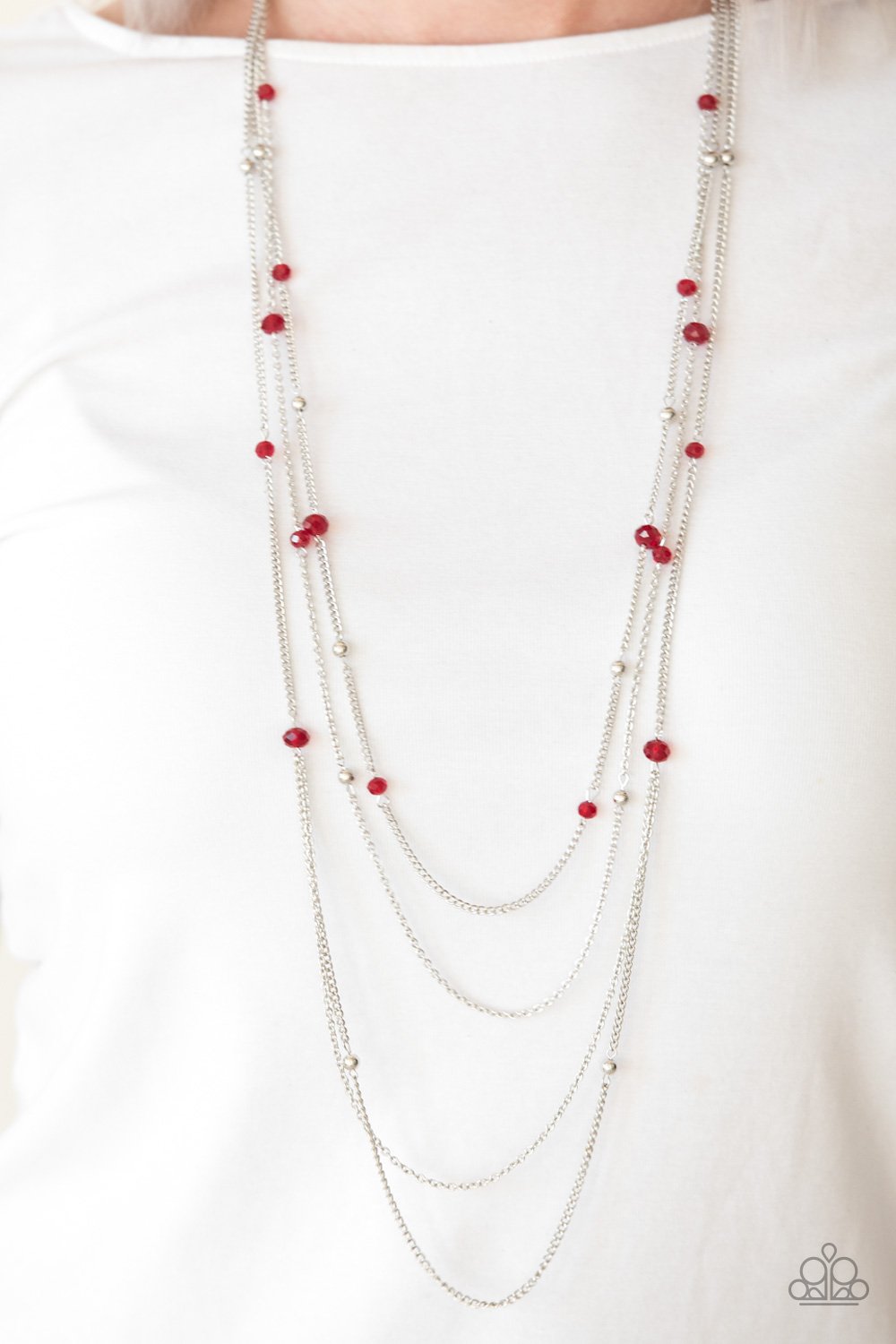 "On The Front SHINE" - Red #1472 - Paparazzi Accessories