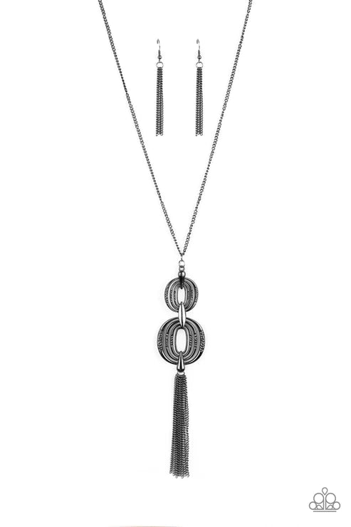 "Timelessly Tasseled" - Black #1144 - Paparazzi Accessories