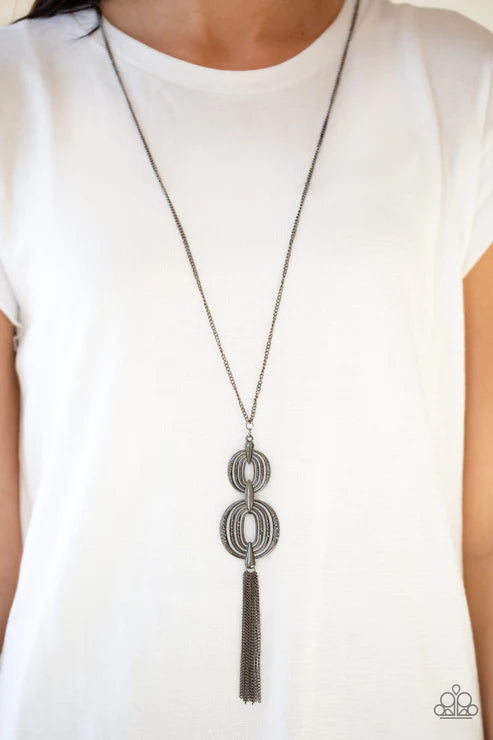 "Timelessly Tasseled" - Black #1144 - Paparazzi Accessories