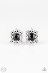 "First-Rate Famous" - Black #1134 (Clip-Ons) - Paparazzi Accessories