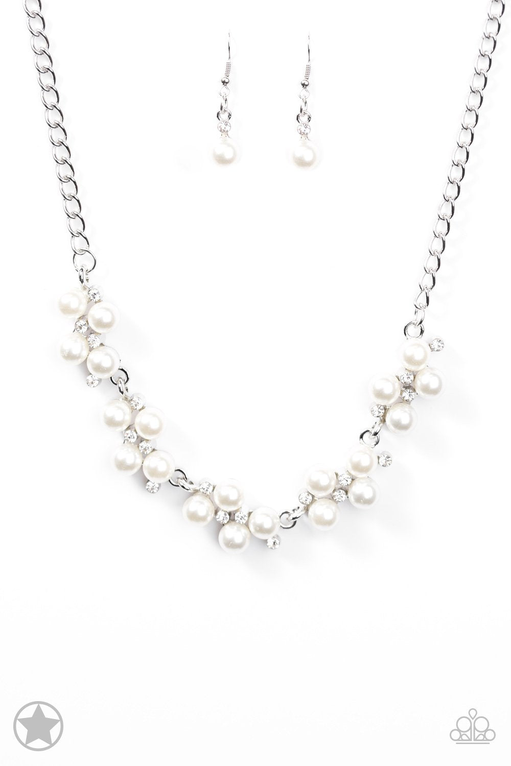 "2 pc. Blockbuster Set: Love Story / I Do" - White #2015 - Paparazzi Accessories