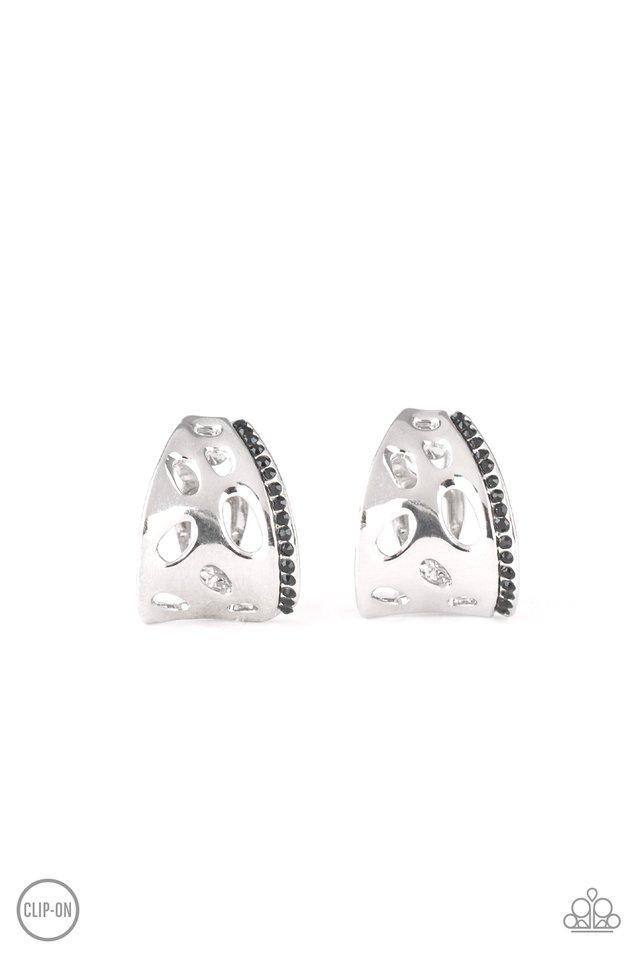 "Blissed Out" - Black # 3127 (Clip-Ons) - Paparazzi Accessories