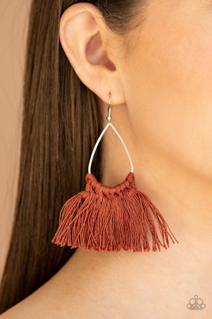 "Tassel Treat" - Brown 1528 - Paparazzi Accessories