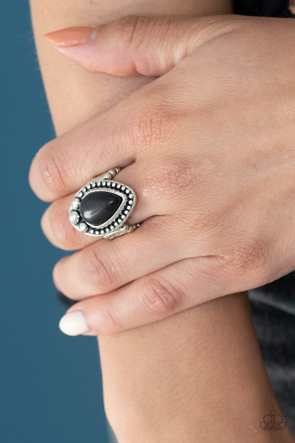"Backroad Bauble" - Black #3046 - Paparazzi Accessories
