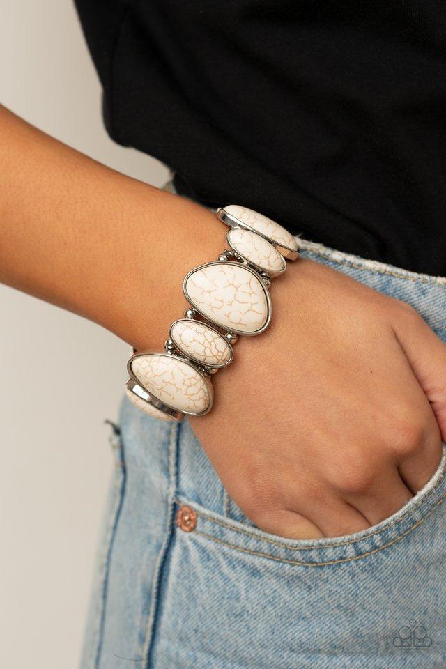 "Feel At HOMESTEAD" - White #700 - Paparazzi Accessories