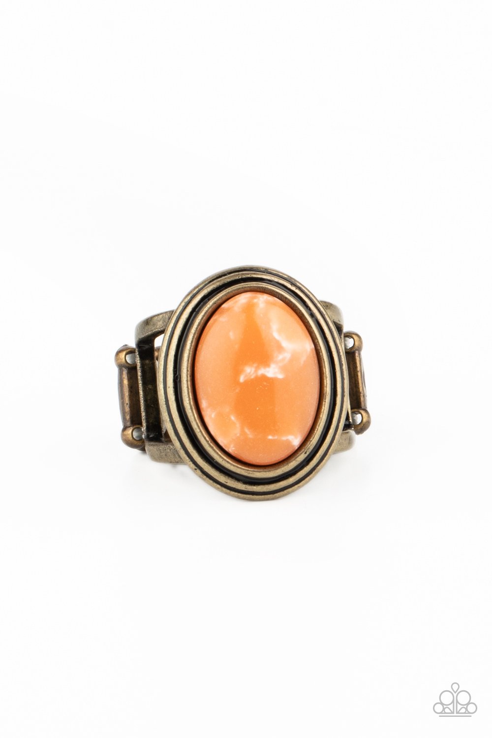 "Cliff Dweller Demure" - Orange #3011 - Paparazzi Accessories