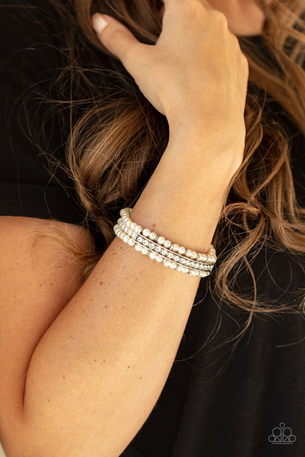 "Vintage Beam" - White #817 - Paparazzi Accessories