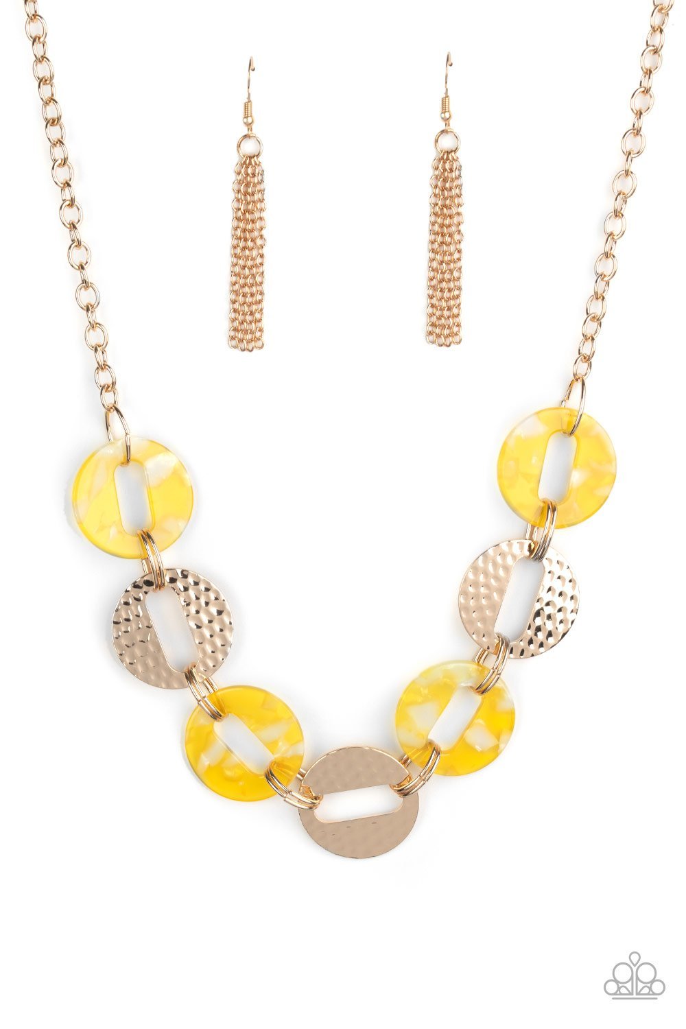 "3 pc Set: Retro Retrograde" - Yellow #585 - Paparazzi Accessories