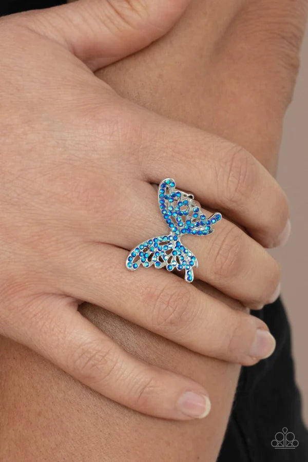 "Butterfly Orchard" - Blue #683 - Paparazzi Accessories