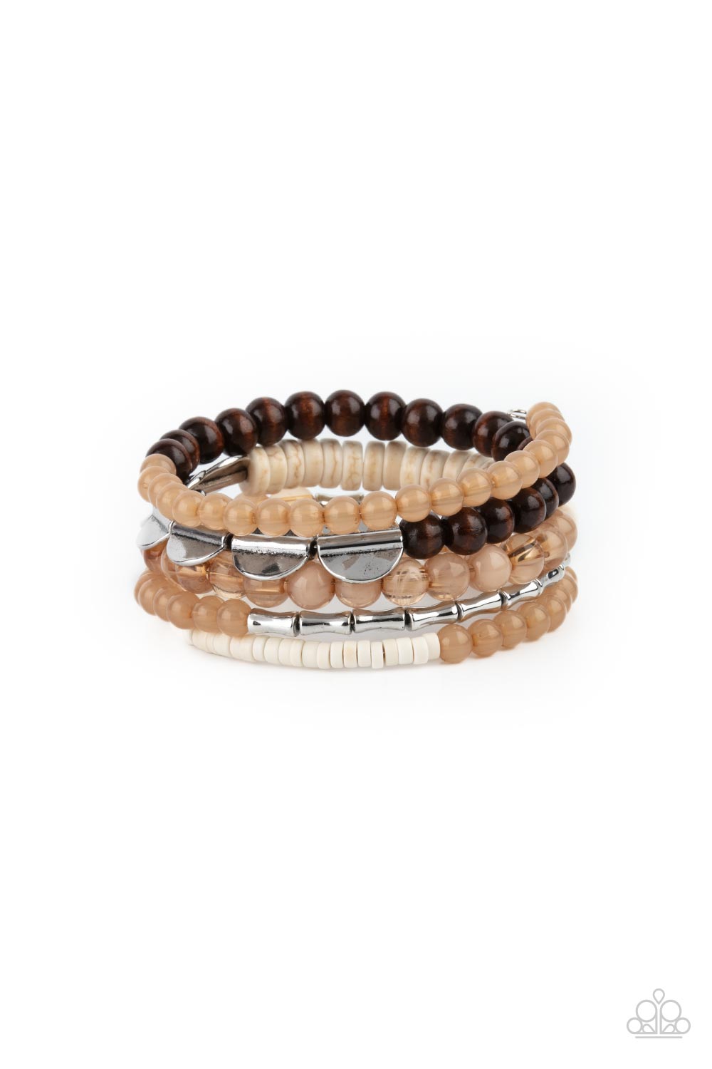 "Free-Spirited Spiral" - Brown #1410 - Paparazzi Accessories