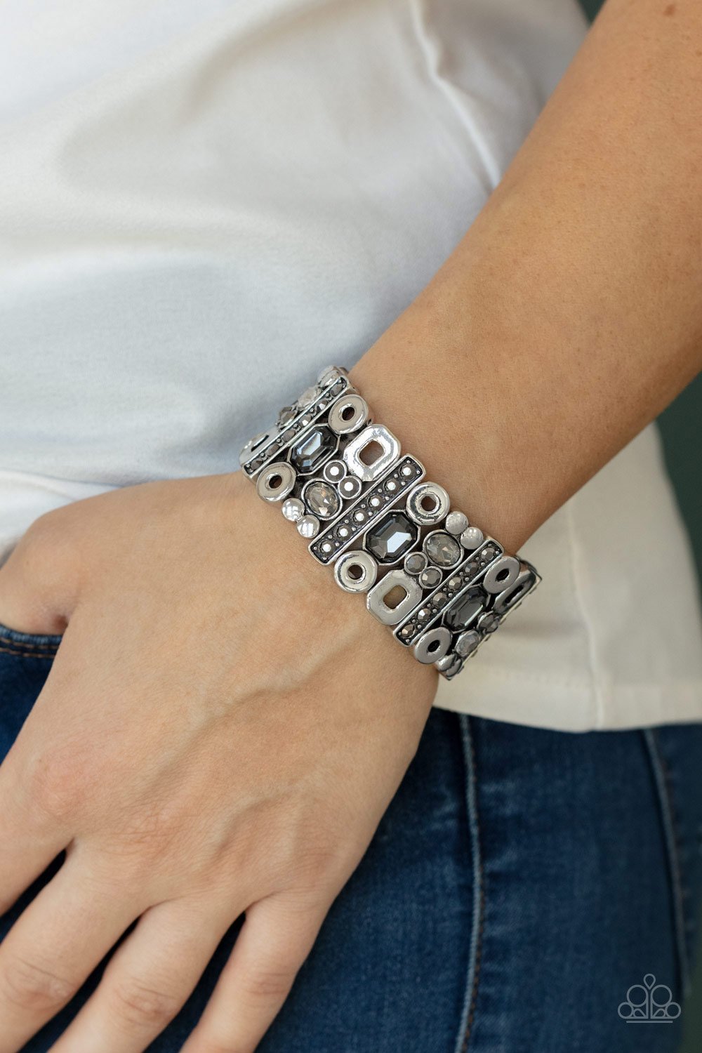 "Dynamically Diverse" - Silver #3278 - Paparazzi Accessories