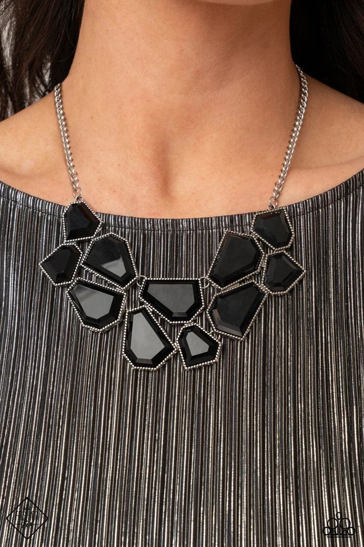 "Double-DEFACED" - Black #1128 - Paparazzi Accessories