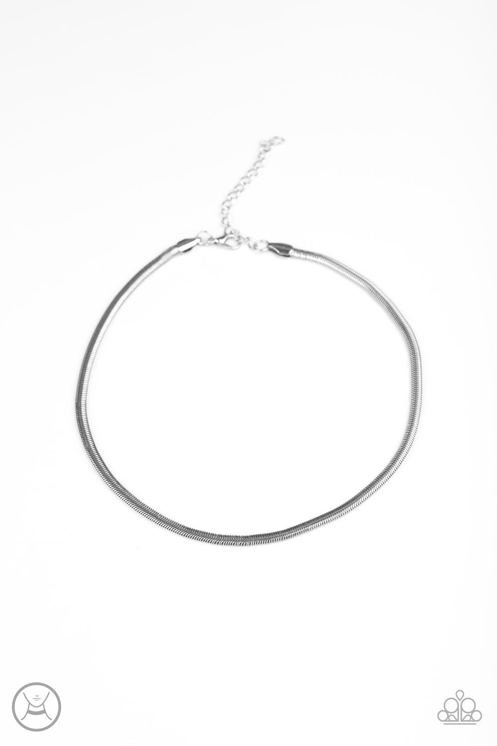 "Flat Out Fierce" - Silver #252 (Choker) - Paparazzi Accessories
