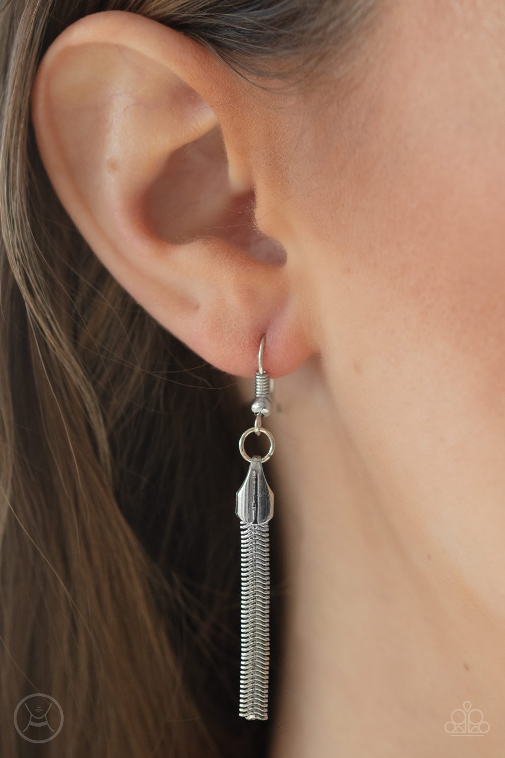 "Flat Out Fierce" - Silver #252 (Choker) - Paparazzi Accessories