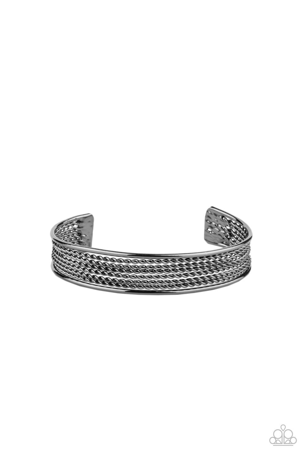 "Risk-Taking Texture" - Black #1186- Paparazzi Accessories