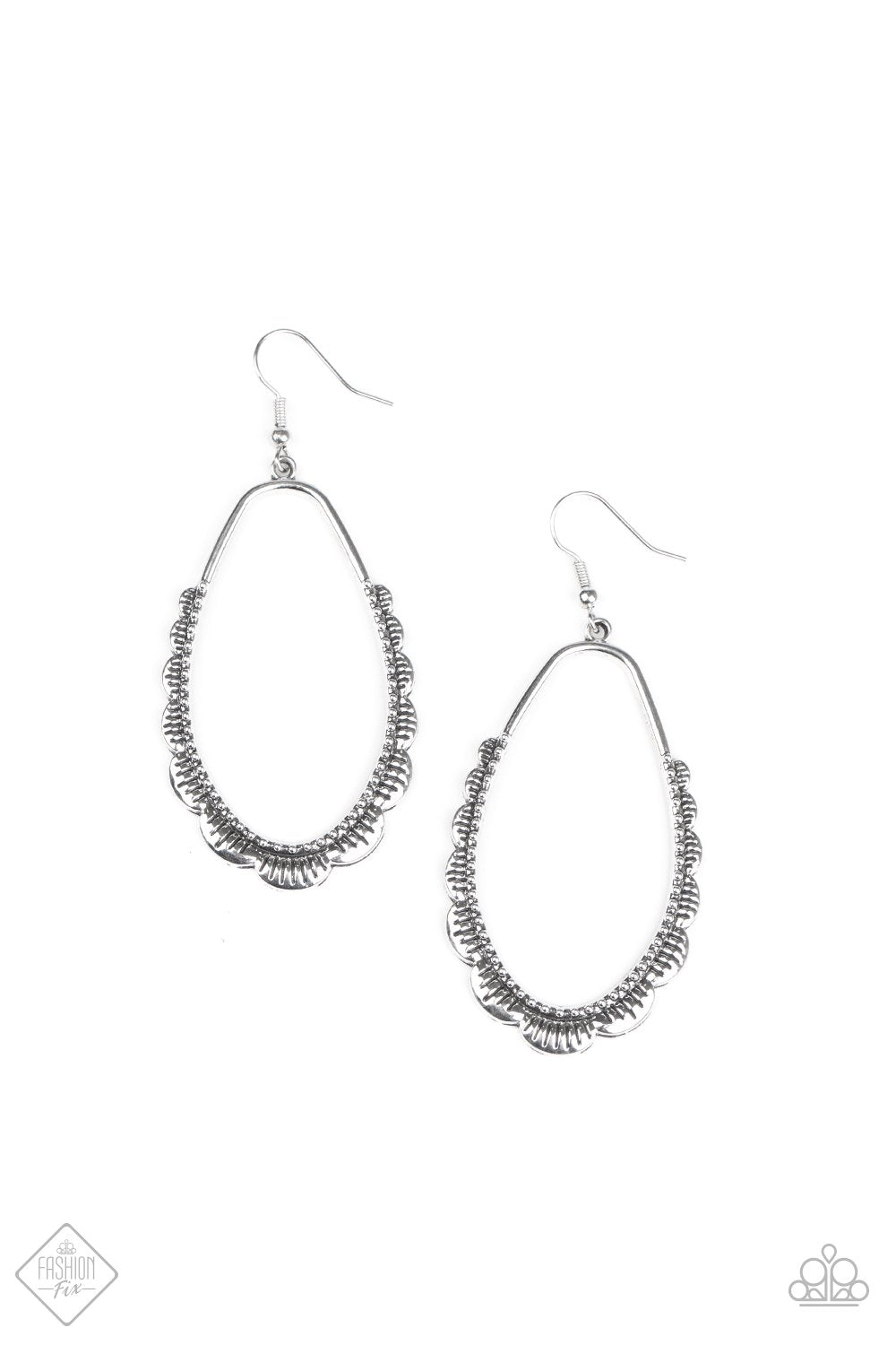 "RUFFLE Around the Edges" - Silver #452 - Paparazzi Accessories