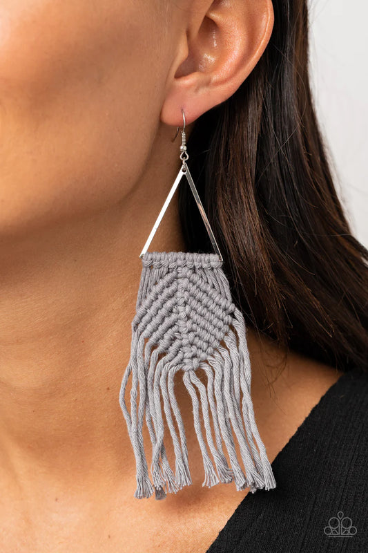 "Macrame Jungle" - Silver #1058 - Paparazzi Accessories