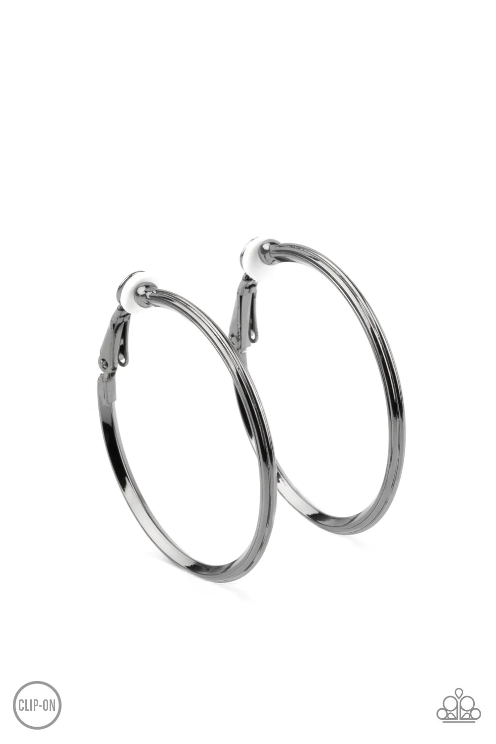 "City Classic" - Black #1307 (Clip-Ons) - Paparazzi Accessories