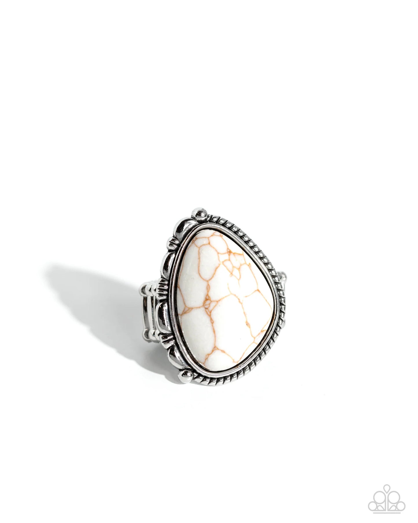 "Tundra Rotunda" - White #3300 - Paparazzi Accessories