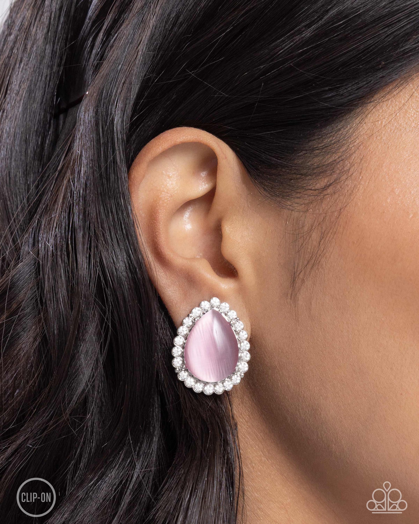 "Downright Demure" - Pink #3308 (Clip-Ons) - Paparazzi Accessories