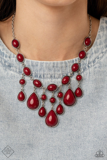 "Mediterranean Mystery" - Red #435 - Paparazzi Accessories