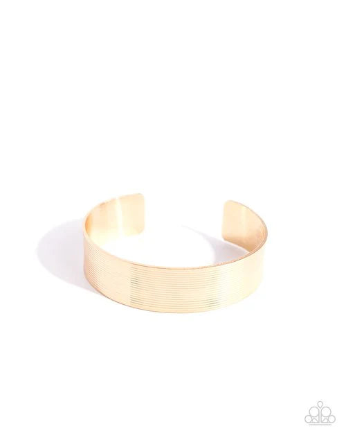 "Linear Layers" - Gold #3208 - Paparazzi Accessories