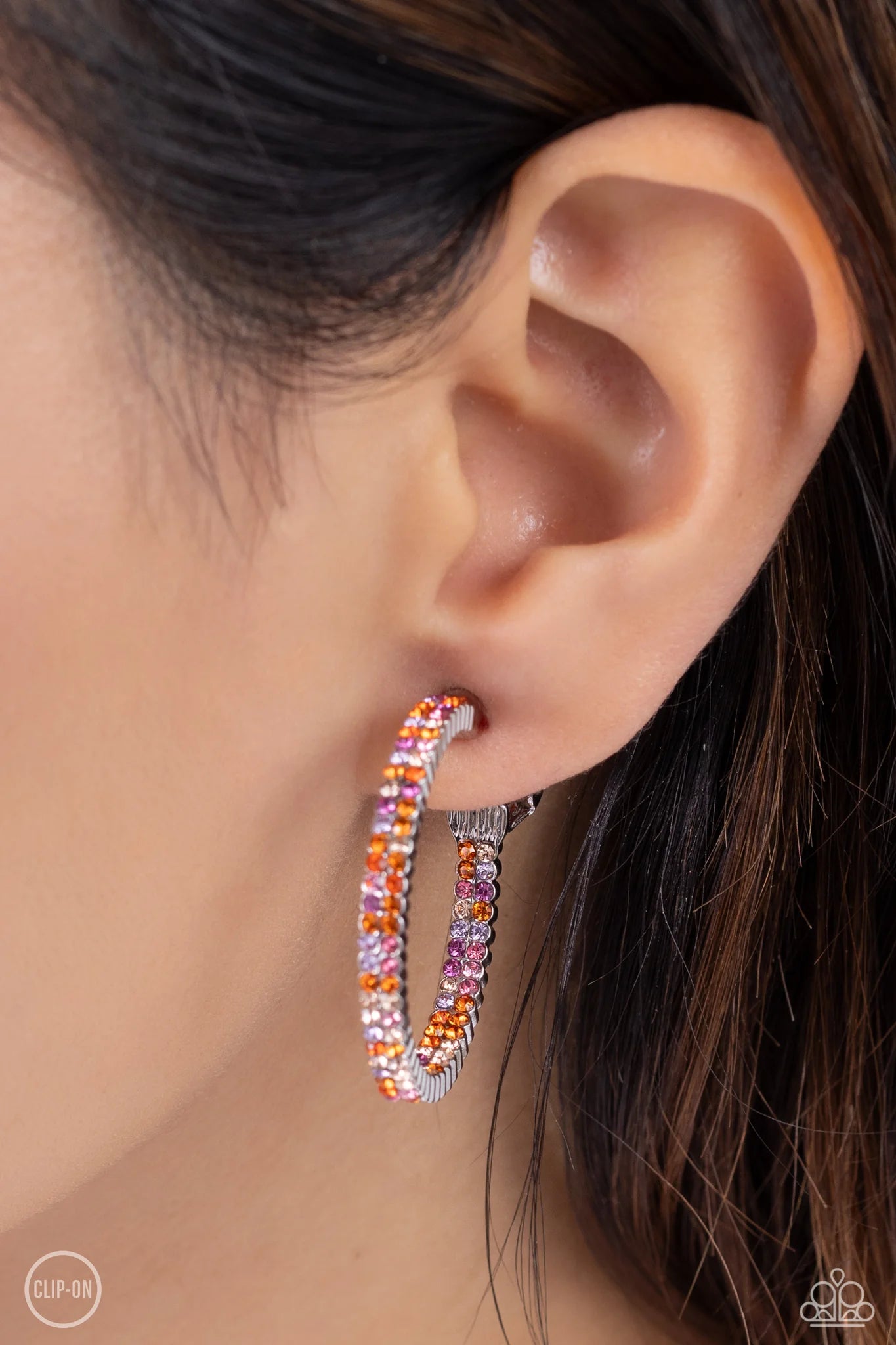"Outstanding Ombré" - Orange #1352 (Clip-Ons) - Paparazzi Accessories