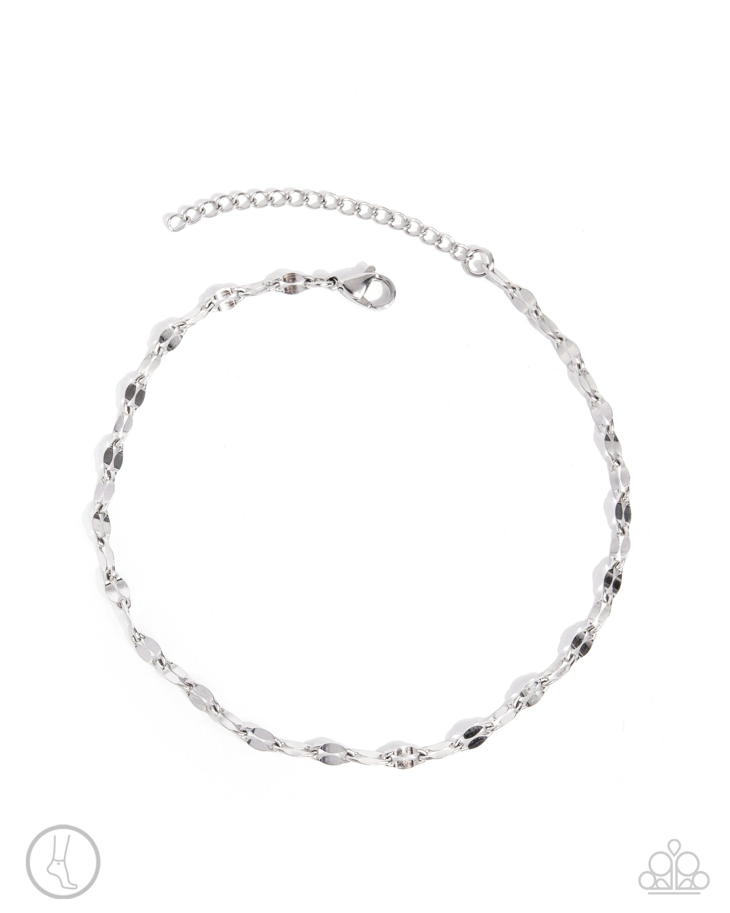 "Relaxed Radiance" - Silver #5002 (Anklet) - Paparazzi Accessories