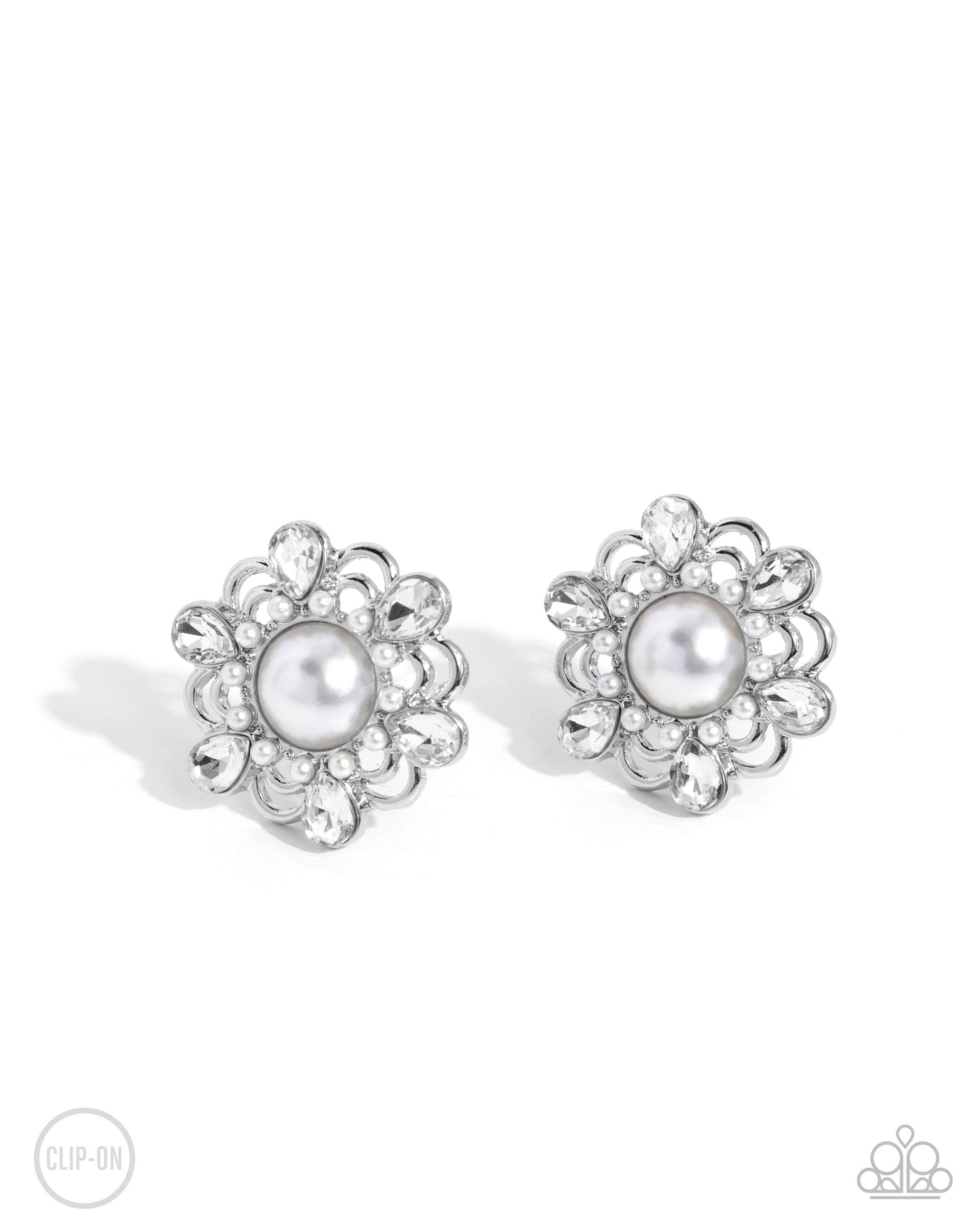 "Relatable Radiance" - White #1572 (Clip-Ons)  - Paparazzi Accessories