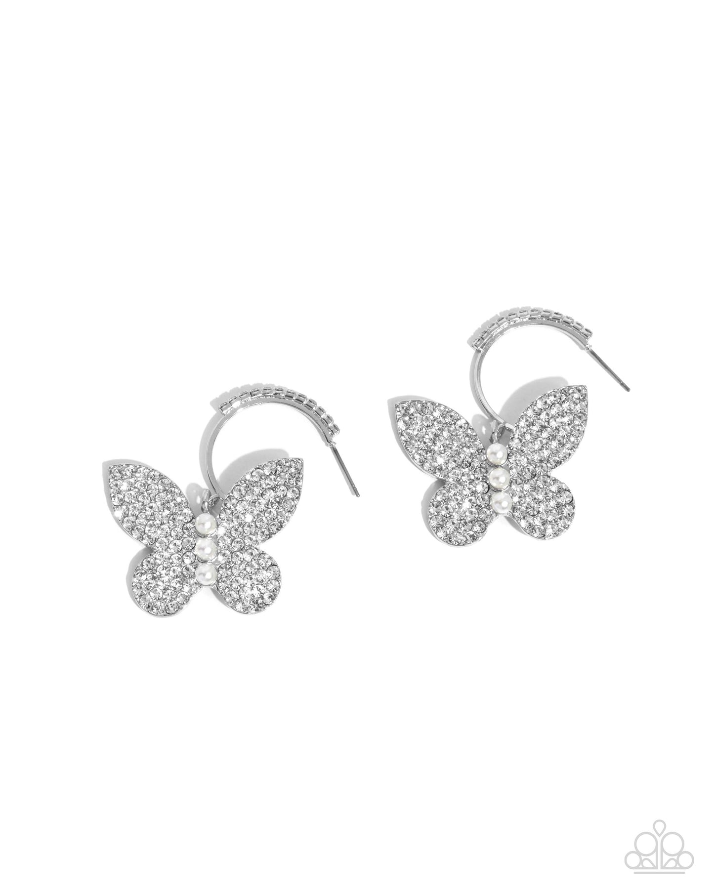 "Butterfly Boundary" - White #1642 - Paparazzi Accessories